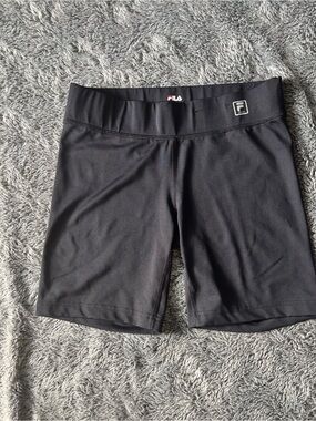 FILA Women's Black High-Rise Bike Shorts